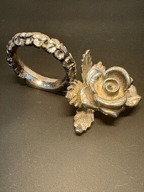Vintage 1 Princess House Silver Tone Rose Napkin Holder Replacement